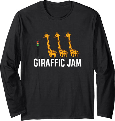 Funny Giraffic Jam Cute Giraffe Giraffe Pun Cute Giraffe Long Sleeve T-Shirt - Adult Unisex