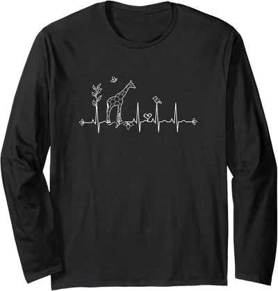 Giraffe T-shirt - Long Sleeve Shirt for Women and Girls - Adult Unisex