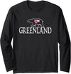 Souvenir Greenland Ice Bear Off-Roader Travel Greenland Flag Tour Travel Souvenir Ice Bear Greenland Long Sleeve T-Shirt - Black