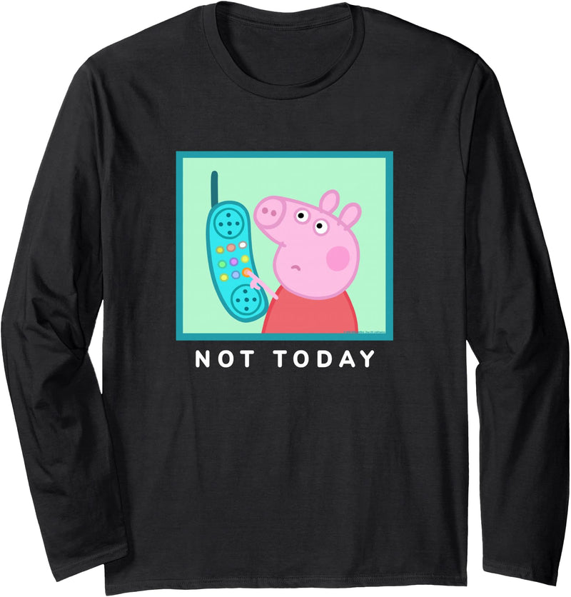 Peppa Pig Not Today Long Sleeve T-Shirt - Black
