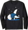 Cute Polar Bear Animal T-Shirts Long Sleeve Polar Bear Shirt - Black