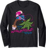 Disney 100 Stitch in Costume Cheshire Cat Wonderland Welcome Long Sleeve T-Shirt