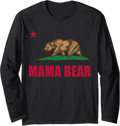 California Flag Mama Bear Long Sleeve Shirt