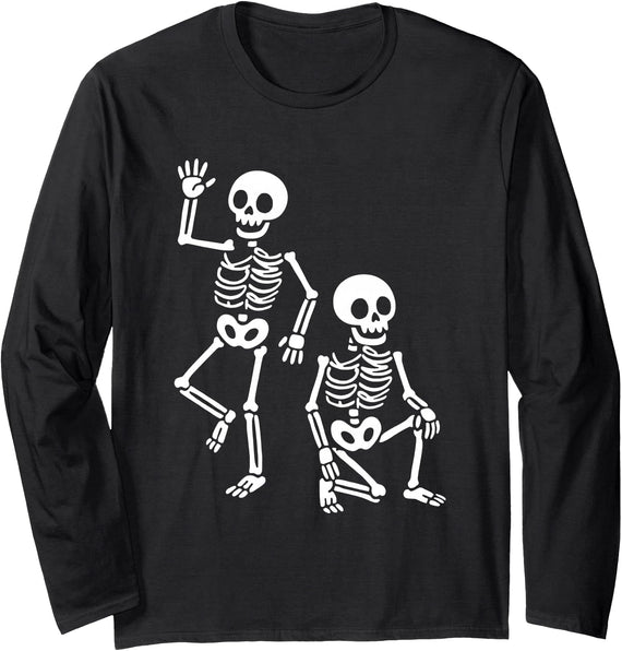 Funny Halloween Trump Skeleton Trump Tees Funny Halloween Trump Skeleton Trump Long Sleeve T-Shirt - Black