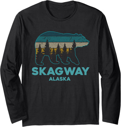 Skagway Alaska Grizzly Bear Souvenir Long Sleeve Shirt