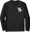 Funny Pig Farmer Gifts Pig in the Bag Funny Bags Pig Long Sleeve T-Shirt - Black