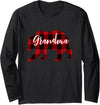 Best Nana Bear Grandma Christmas Plaid Shirts Women Grandma Bear Grandma Christmas Plaid Long-sleeve Shirt - Black