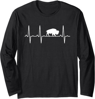 Cow Buffalo Heartbeat Gift Women Tamaraw Bison Lover T-Shirt