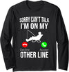 Fishing Gifts for Men Boys Funny Fishing Tee Dad. Funny Fishing Dad Men Funny Reel Cool Fish Bass Fishing Long Sleeve T-Shirt - Black