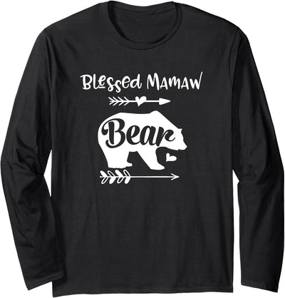 Blessed Mamaw Bear Gift For Grandma Long Sleeve Shirt