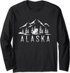 Alaska State Gift Alaskan Bear Alaska Long Sleeve T-Shirt - Black