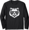 Grandpa Bear Grizzley Papa Bear Face with Sunglasses Long Sleeve T-Shirt - Black