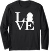 Lop Rabbit Lover, I Love Bunnies Long Sleeve Shirt in Black