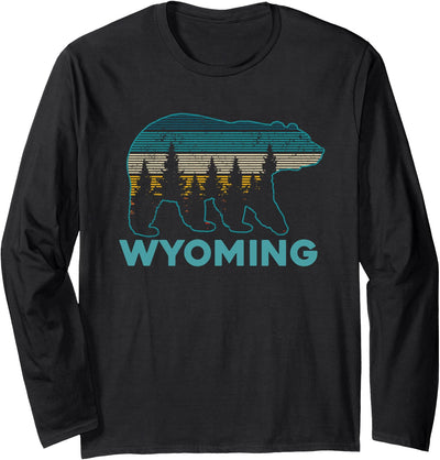 Wyoming Grizzly Bear Souvenir Long Sleeve Shirt