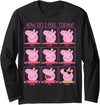 Peppa Pig How Do I Feel Today Long Sleeve T-Shirt - Black