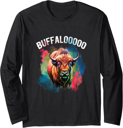 Cow Lucky Buffalo Casino Slot Machine Buffalooooo Gambling Long T-Shirt