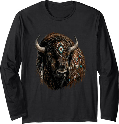 Cow Boho Western Tribal Bison Buffalo Spirit Mystic Buffalo T-Shirt