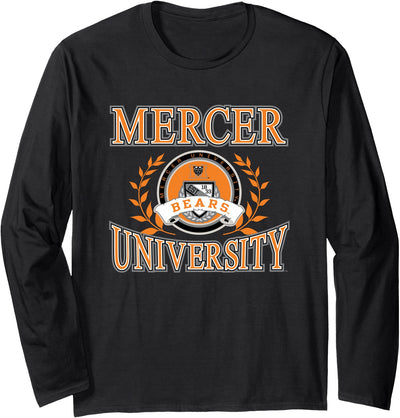 Mercer Bears Laurels Logo Officially Licensed Long Sleeve T-Shirt