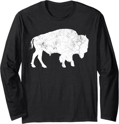 Cow Distressed Buffalo Retro Bison Animal Lover T-Shirt