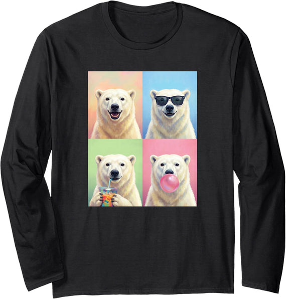 polar bears polar bear Shop Polar Bears Funny Polar Bear Long Sleeve T-Shirt - Black