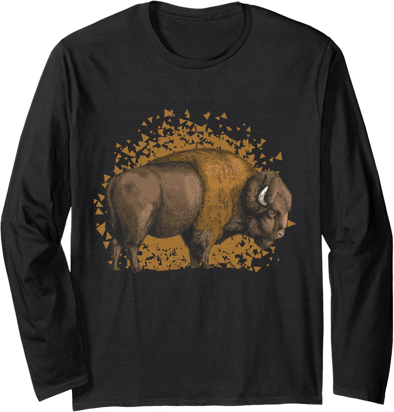 Buffalo Quotes Asian American Bison Ox Buffalo Long Sleeve T-Shirt - Black