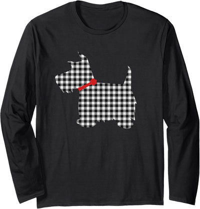 Dog Scottish Tartan Scottie Terrier Black White Buffalo T-Shirt