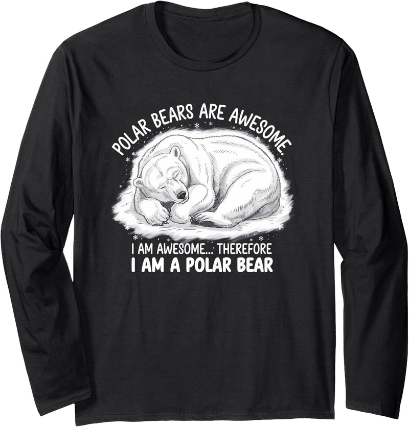 Polar Bear Wish Blue Polar Bear Gifts Polar Bear Men Light Up Polar Bear Wish Lover Funny Long Sleeve T-Shirt - Black