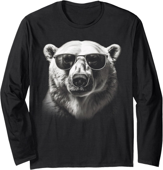 CLICK HERE FOR MORE Polar Bear Polar Bear sunglasses wild animal art animal Polar Bear Long Sleeve T-Shirt - As Pictured