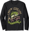 I Know I Fish Like A Girl Try To Keep Up Design I Know I Fish Like A Girl Try To Keep Up Funny Fishing Women Long Sleeve T-Shirt - Black