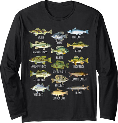Do You Know Fish Co. Fish Species Biology Types Of Freshwater Fish Fishing Long Sleeve T-Shirt