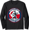 Greenland Lover Stuff Greenland Defense Front Polar Bear Greenland is not for Sale Long Sleeve T-Shirt - Black