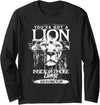 Lion in Lungs Christian Shirts & Gifts You've Got a Lion Inside of Those Lungs Praise the Lord Long Sleeve T-Shirt - Black