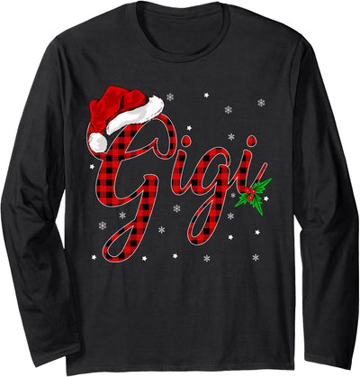 Funny Matching Family Buffalo Plaid Gigi Christmas Pajama T-Shirt