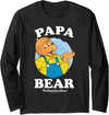 The Berenstain Bears Papa Bear Long Sleeve T-Shirt - Black, XXL, Adult, Unisex, Long Sleeve, Classic Fit, Cotton 100% - Black