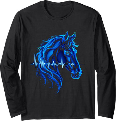 Horse Line Design Horse Line Long Sleeve T-Shirt