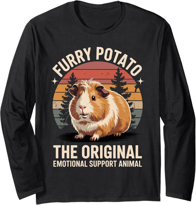 Cute Guinea Pig Art for Men Women Adult Lover Long Sleeve Shirt