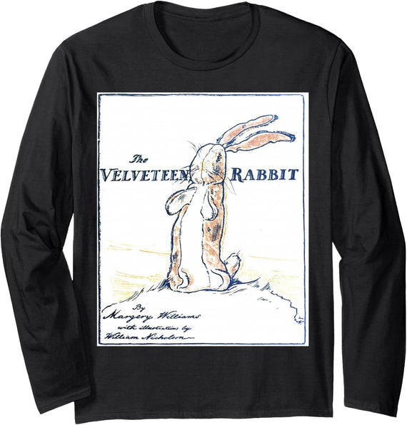 The Velveteen Rabbit Christmas Birthday Gift Long Sleeve Shirt in Black