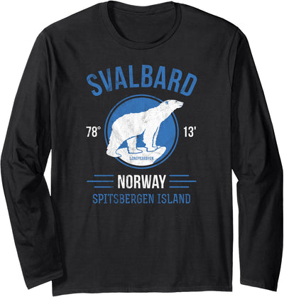 Svalbard T-Shirt Co. Svalbard Polar Bear Long Sleeve T Shirt Spitsbergen Norway