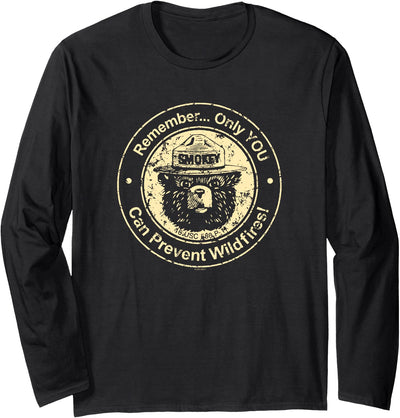 Only You Can Prevent Wildfires Vintage Seal Long Sleeve T-Shirt