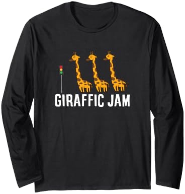 Funny Giraffic Jam Cute Giraffe Giraffe Pun Cute Giraffe Long Sleeve T-Shirt - Adult Unisex