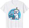 Kids Polar Bear Shirts Kids 4th Birthday Polar Bear Kids T-Shirt - White