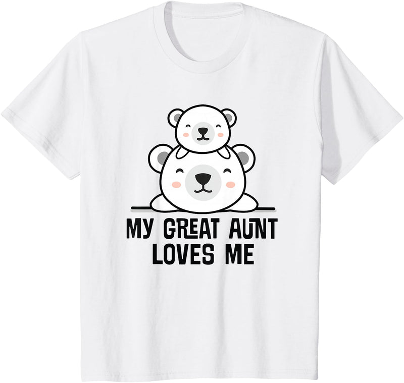 Homewise Shopper Great Aunt My Great Aunt Loves Me Bear T-Shirt - White