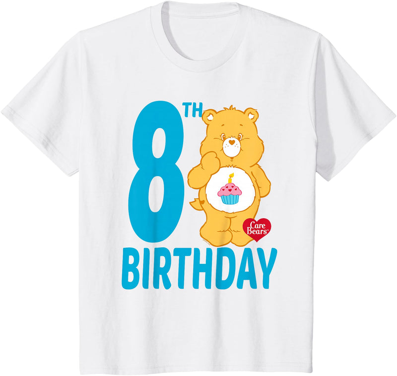 Care Bears Birthday Bear Celebrates A 8th Birthday T-Shirt - White