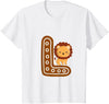 Kids Alphabet Letters Letter L Cure Lion Alphabet Cute Animal Boys Girls T-Shirt - White