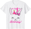Its My 5th Birthday Girl Bunny Rabbit Theme Party (five) T-Shirt in White