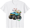 Easter Day Bunny Monster Truck Eggs Rabbit Boys Kids T-Shirt in White