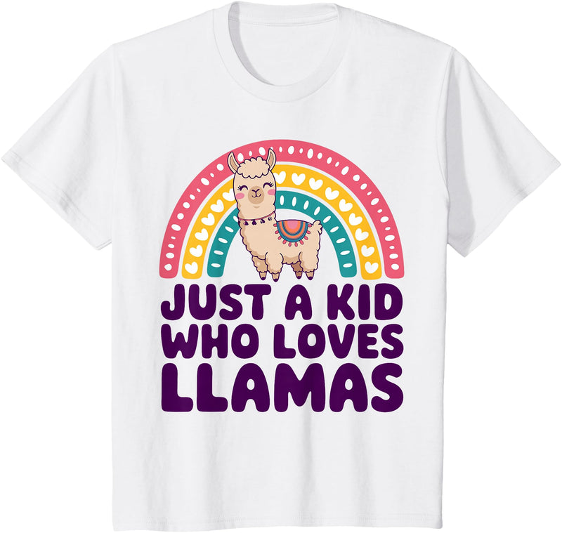 Kids Llama Shirts Childrens Llama Kids T-Shirt - White
