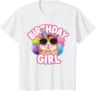 Girl Birthday Hamster Kids T-Shirt