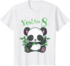 Girls Panda Birthday Tee Shirts Co. Panda 8th Birthday T Shirt Girls Gift Birthday Outfit Age 8 T-Shirt - White