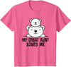 Homewise Shopper Great Aunt My Great Aunt Loves Me Bear T-Shirt - Pink Heather